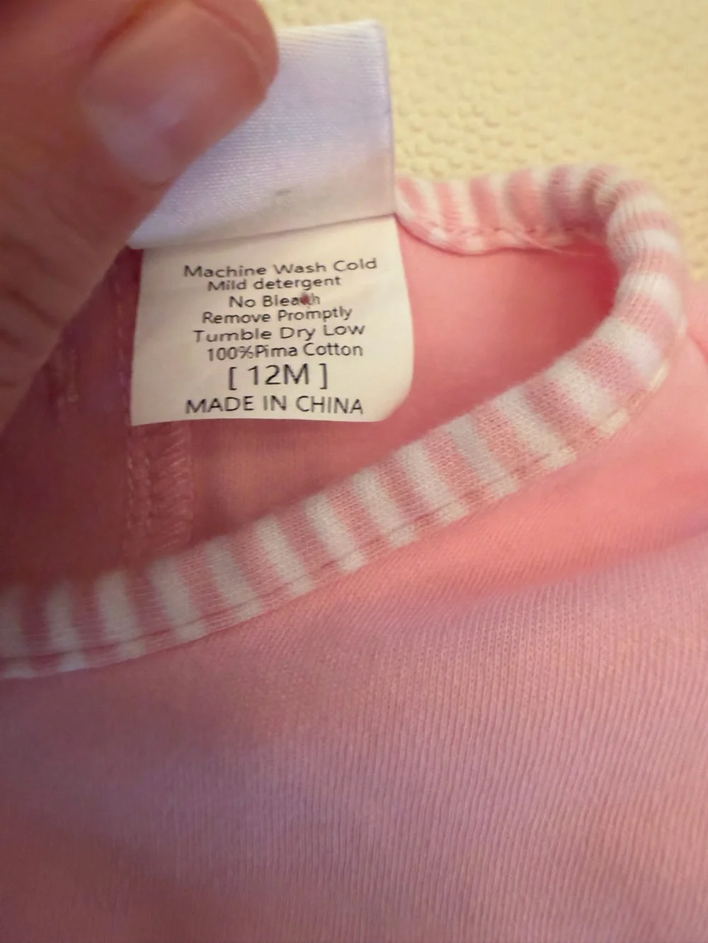 Stitchy Fish Girls Pink Ruffle Baby One-Piece Romper, like new, 12mo